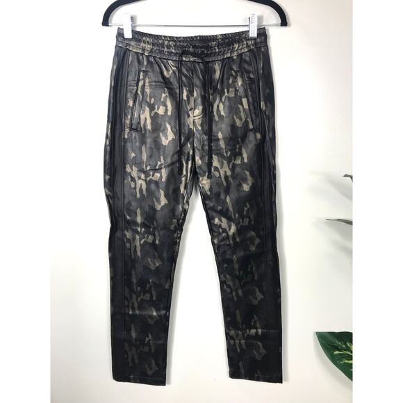 Koral Activewear Metallic Caliber Tuxedo Stripe Camo Print Vegan Pants Travel - Picture 2 of 15